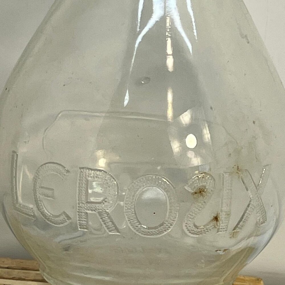 Antique Gold Medal Award Glass Liquor Bottle 1937 Belgium 56 4D Clear - Picture 2 of 5